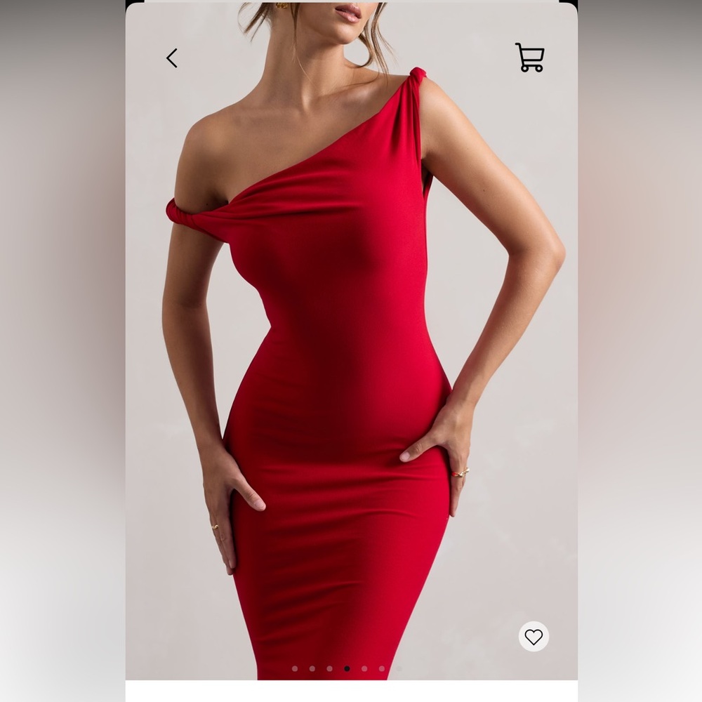 Club L London Striking Scarlet Maxi Dress - Picture 2 of 5